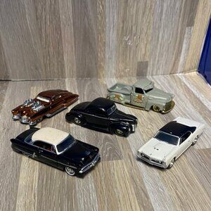 Classic Die-Cast Car Set - Black, White, Silver, Brown hot wheels assorted